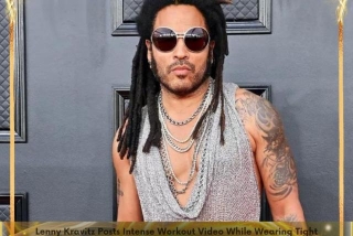 Lenny Kravitz Posts Intense Workout Video While Wearing Tight Leather Pants