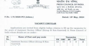 Press Council Of India Jobs 2024