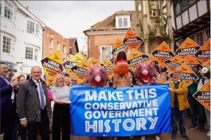 Ed Davey And The Dinosaurs: The Cheesy Lib Dem Post-election Stunt Is In