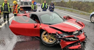An Insurance Company Pays Record Compensation For A Ferrari Totaled In A Crash