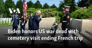 Biden Honors US War Dead With Cemetery Visit Ending French Trip