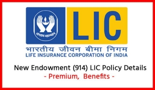 New Endowment (914) LIC Policy Details | Premium| Benefits