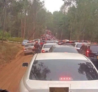 [PHOTOS] Tiktok Family! Thousands Flock To Attend Brian Chira's Burial In Kiambu