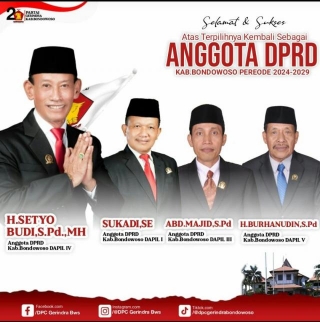 Burhanuddin, Anggota DPRD Fraksi Gerindra Terpilih Kedua Kalinya, Ucapkan Terima Kasih Pada Semua Tim Pemenangan