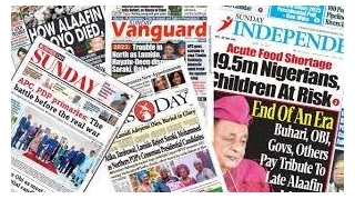TOP NIGERIAN NEWSPAPER HEADLINES FOR TODAY SUNDAY 5th MAY, 2024