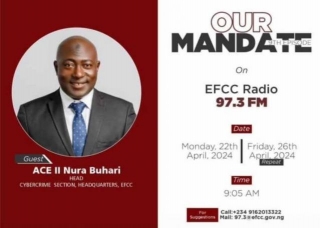 Join The Conversation With The Head Of Cybercrime Headquarters Abuja EFCC; ACE II Nura Buhari  On EFCC Radio 97.3 FM
