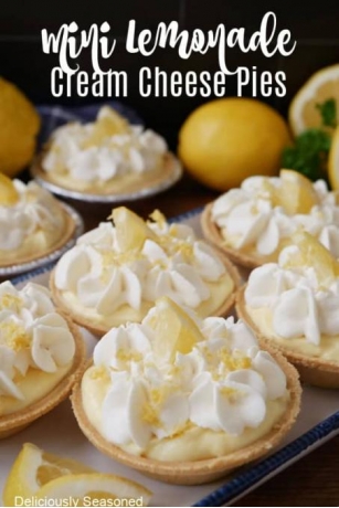 Mini Lemonade Cream Cheese Pies