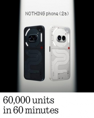 Over 60,000 Nothing Phone (2a) Units Sold In Just 60 Minutes, Says Nothing