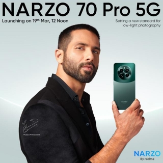 Realme Narzo 70 Pro 5G Launching In India On 19th March, Shahid Kapoor Joins As Product Ambassador