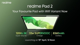 Realme Pad 2 Wi-Fi Variant Launching In India On 15th April Alongside Realme P Series 5G