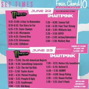 Four Chord Music Fest 10 Set Times Announced