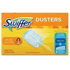 A new deal is posted on the frontpage at Slickdeals - Swiffer Dusters Dusting Kit (1 Handle + 5 Dusters) + $5 Walmart Cash $5.45