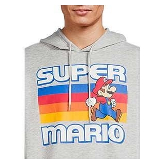 A New Deal Is Posted On The Frontpage At Slickdeals - Super Mario Men's Retro Running Further Graphic Hoodie $11.90
