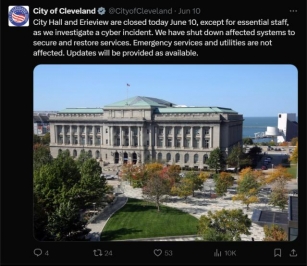 Cleveland Closes City Hall After Unspecified Cyberattack