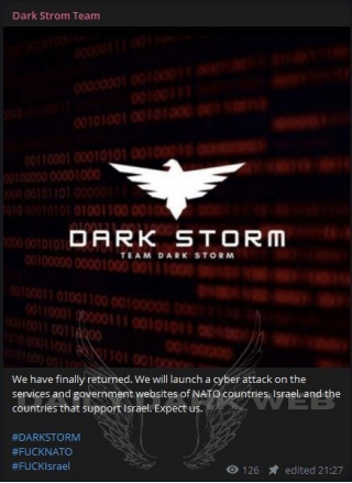 Dark Storm Team Announces Cyberattack Targeting NATO, Israel, And Allies.