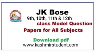 JKBOSE Model Test Papers | 9th, 10th, 11th & 12th Class - Download Here