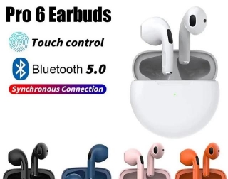 Original Air Pro 6 TWS Wireless Bluetooth Earphones Headphones Mini Earpone Headset For Xiaomi Android Apple IPhone Earbuds