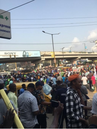 Pictures From The Ongoing Hunger Protest In Lagos