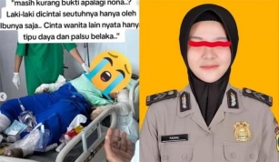 Briptu Fadhilatun Nikmah Bakar Suami Di Mojokerto, Dokumentasi Briptu Rian Dwi Wicaksono Terkapar Di Rumah Sakit Beredar