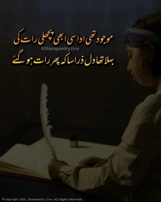 Good Night Poetry In Urdu 2 Lines - Best Night Urdu Poetry