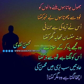 Mohsin Naqvi Sad Poetry Ghazal Image Text Copy-paste