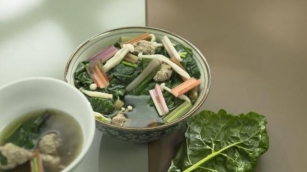 A Tasty And Refreshing Dish: Rainbow Chard Crab Soup