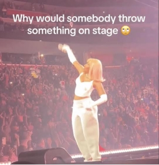 Nicki Minaj Throws Object Back At Audience After A Fan Threw The Object At Her While She Was Performing (video)