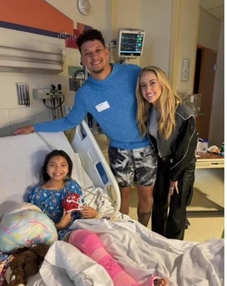 Patrick Mahomes And Wife Brittany Visit Two Young Sisters Related To Shooting Victim Lisa Lopez-Galvan At Kansas City Children’s Hospital After The Girls Were Shot In Their Legs At Chiefs Victory Parade
