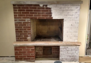 How To Whitewash Your Brick Fireplace