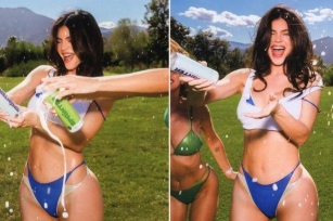 Kylie Jenner Shows Off Famous Curves In A Tiny Blue Bikini While Posing With Pals