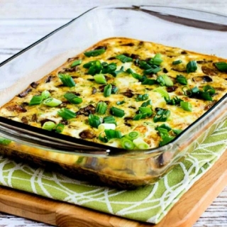 Sausage, Mushrooms, And Feta Baked With Eggs