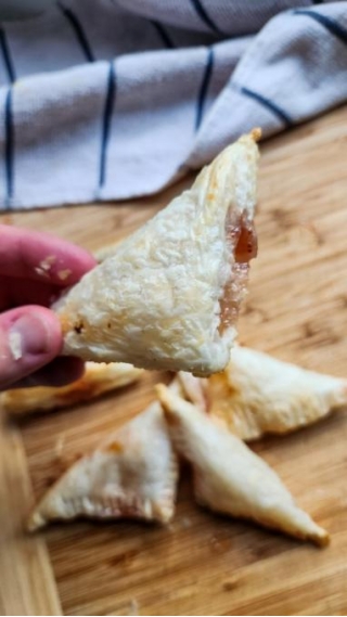 Puff Pastry Jam Triangles