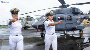 Indian Navy Welcomes First Female Helicopter Pilot