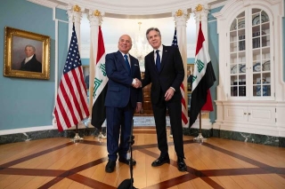 US Secretary Of State Meets With Iraqi Deputy Prime Minister And Minister Of Foreign Affairs In Washington DC