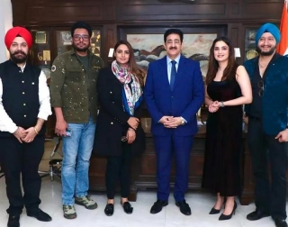 Star Cast Of Blackia 2 Visits Marwah Studios For Film Promotion