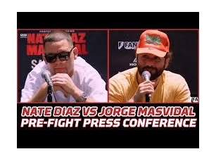 Nate Diaz And Jorge Masvidal's Heated Press Conference