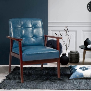 15 Best Small Blue Armchairs: Velvet, Leather, Under $100