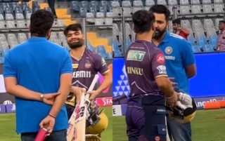 [Watch] Rohit Sharma Checks On Rinku Singh After His Snub In India Squad For ICC T20 World Cup 2024