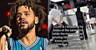 J. Cole Seemingly Ignored By Employees At A Tesla Dealership While Recognized By Fan