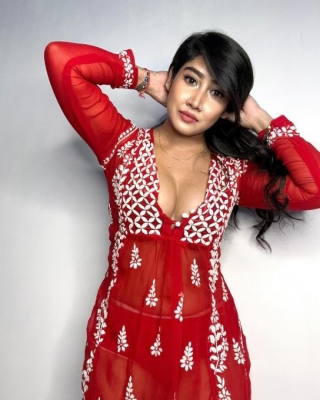Sofia Ansari In Red Outfit