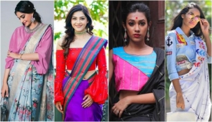 Master The Fusion Look: Western Crop Top With Saree