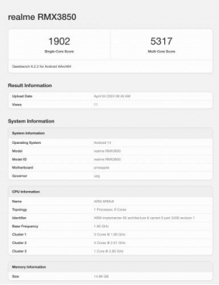 Realme GT Neo6 SE Seems On Geekbench With SD 7+ Gen 3