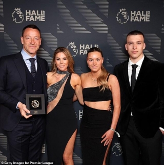 John Terry And Wife Toni Pose With Their Lookalike Twin Son And Daughter Georgie And Summer, 17, As Chelsea Icon Celebrates His Premier League Hall Of Fame Induction