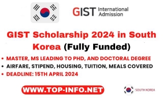 GIST Scholarship 2024 In South Korea (Fully Funded)