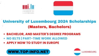 University Of Luxembourg 2024 Scholarships (Masters, Bachelors)