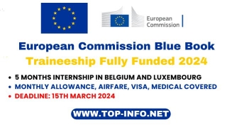 European Commission Blue Book Traineeship Fully Funded 2024