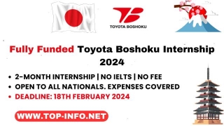 Fully Funded Toyota Boshoku Internship 2024