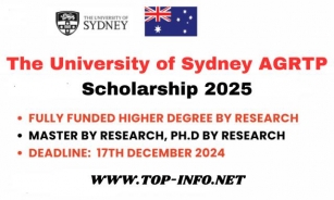 The University Of Sydney AGRTP Scholarship 2025