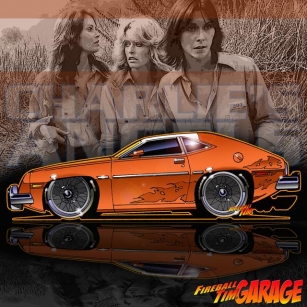 Fireball SKETCHES Charlie’s Angels’ Classic ORANGE STEED…