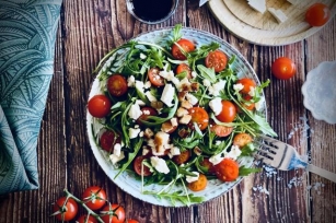 Rucola Salat Mit Feta Und Tomaten